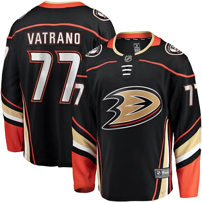 Maillot de joueur échappé à domicile Fanatics Frank Vatrano des Ducks d'Anaheim noir pour hommes