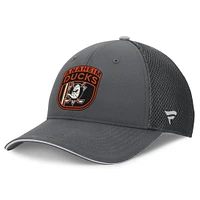 Casquette ajustable Fanatics Grey Anaheim Ducks Authentic Pro Home Ice Trucker pour homme