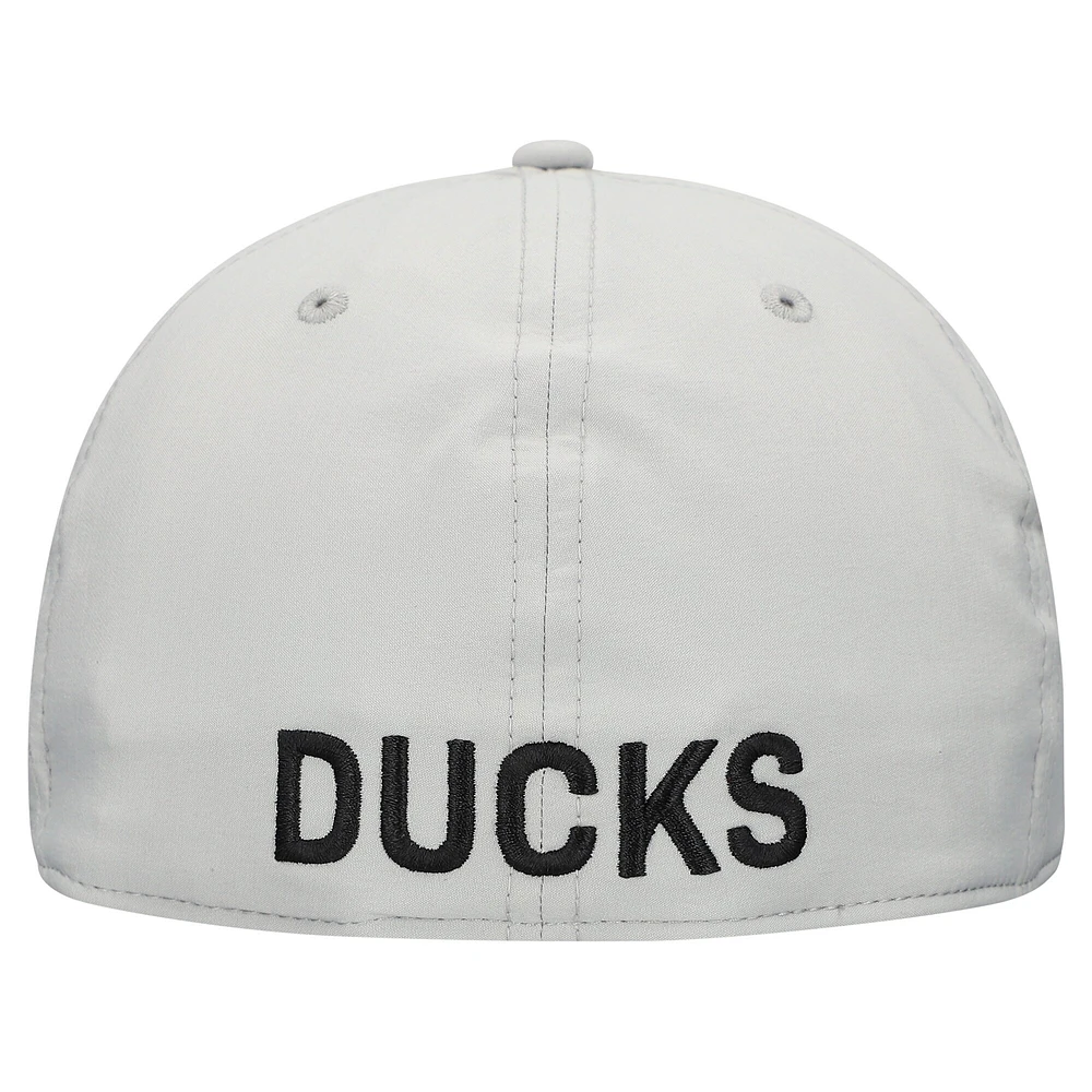 Casquette Fanatics grise pour homme avec logo principal Core Flex des Anaheim Ducks