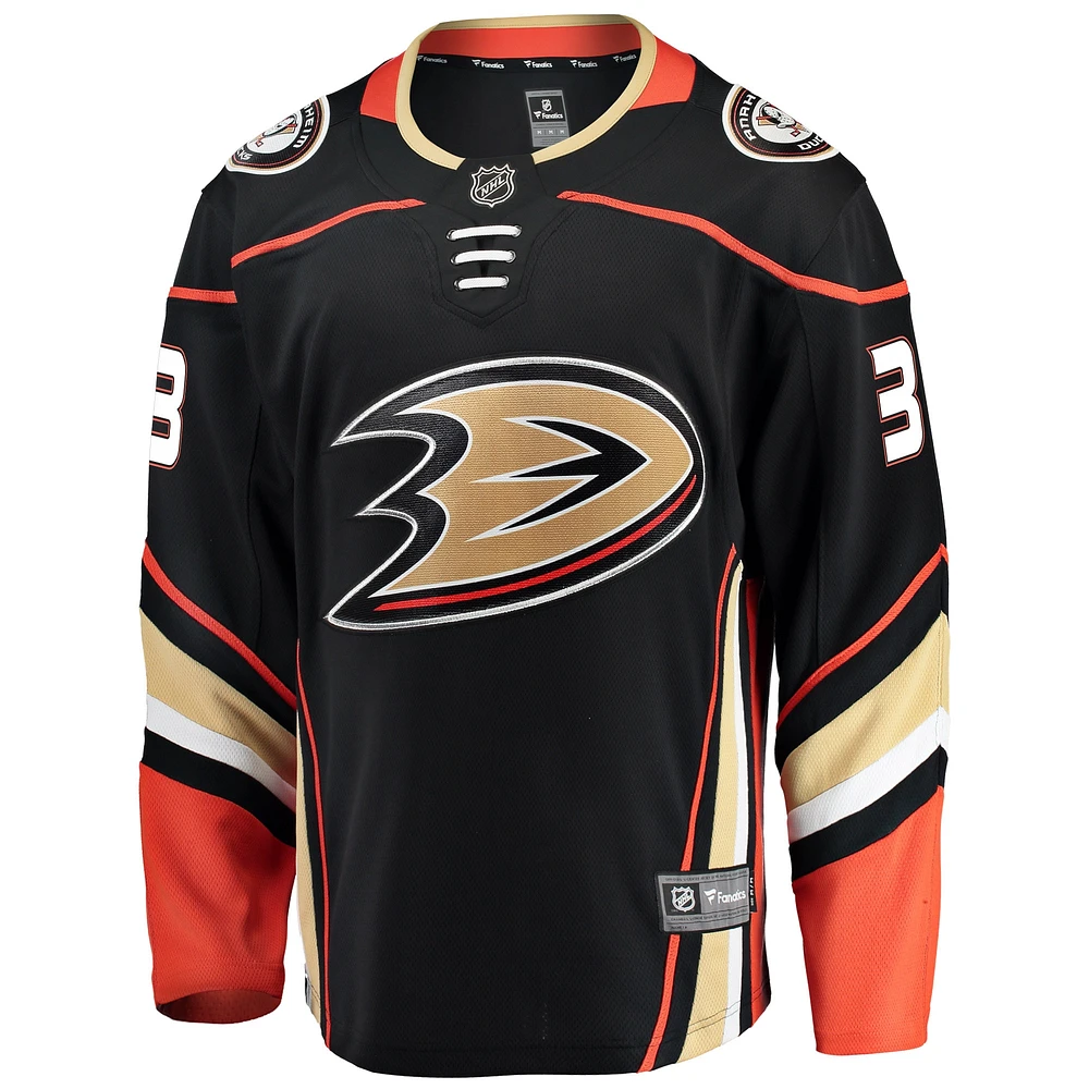 Maillot de joueur échappé des Ducks d'Anaheim Jakob Silfverberg Fanatics pour hommes, noir