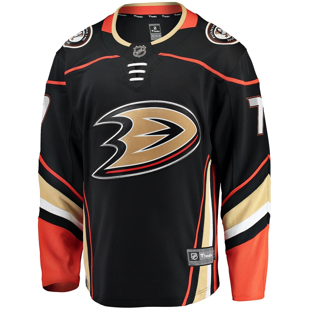 Maillot Breakaway à domicile Fanatics Radko Gudas pour hommes, noir, Anaheim Ducks