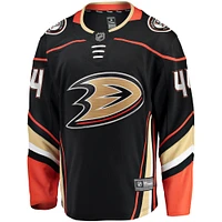 Fanatics pour hommes Ross Johnston noir Anaheim Ducks Home Premier Breakaway Player - Maillot