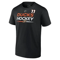 Men's Fanatics Trevor Zegras Black Anaheim Ducks Authentic Pro Prime Name & Number T-Shirt