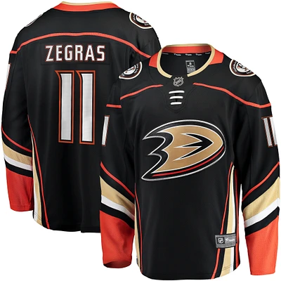 Maillot de joueur à domicile Trevor Zegras des Anaheim Ducks Fanatics pour hommes, noir