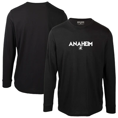 Men's Levelwear  Black Anaheim Ducks Oscar City Capsule Long Sleeve T-Shirt