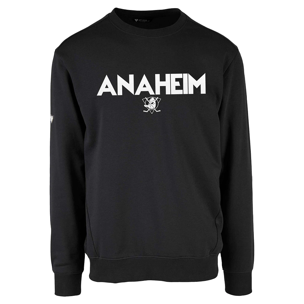 Sweat-shirt à capuche Zane City Capsule pour homme, noir, Anaheim Ducks