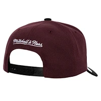 Casquette Snapback bicolore Mitchell & Ness pour homme, violet/noir, Anaheim Ducks Underarch Pro Crown