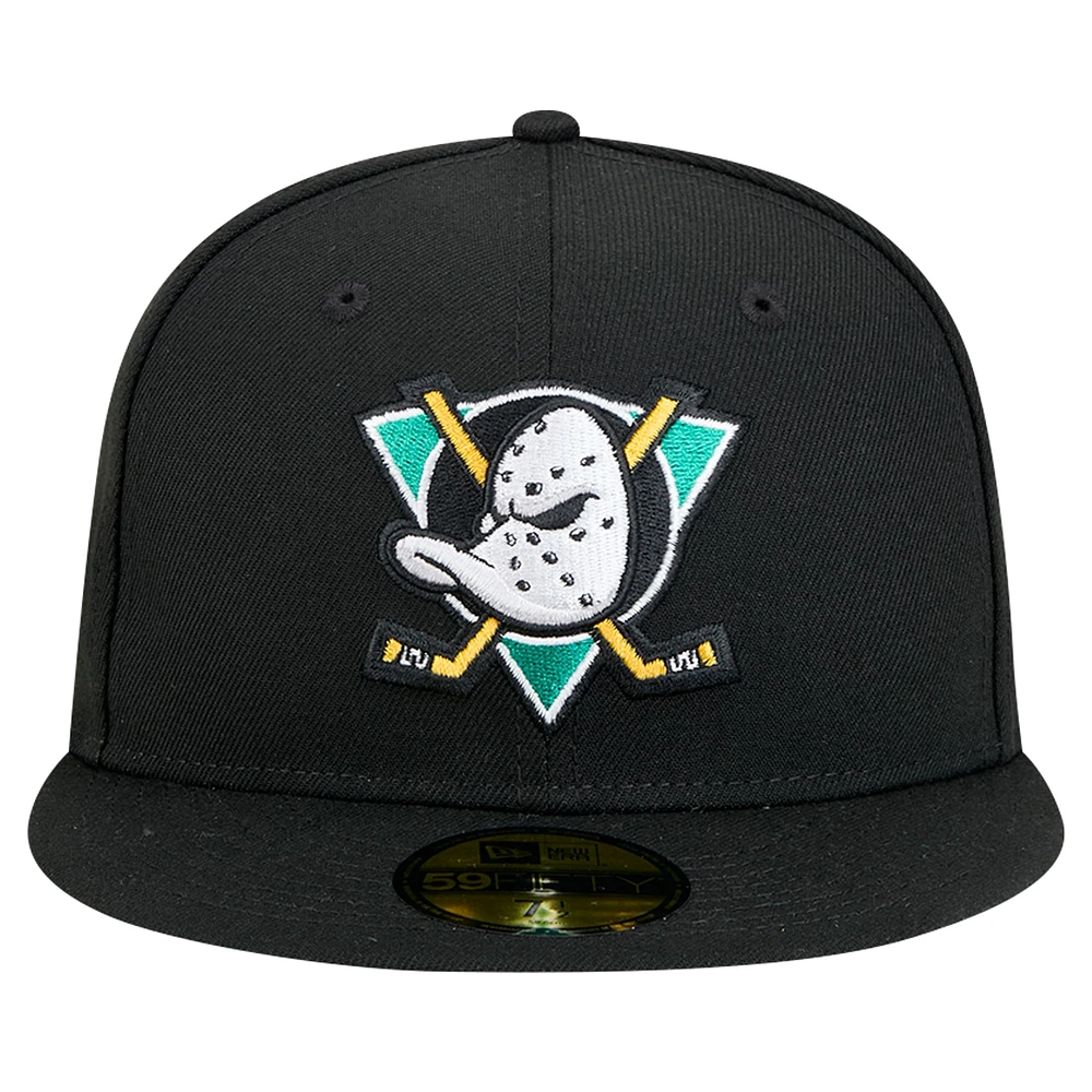 Men's New Era Black Anaheim Ducks Core 59FIFTY Fitted Hat