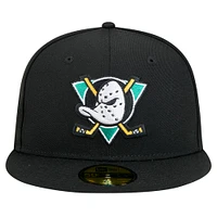 Men's New Era Black Anaheim Ducks Core 59FIFTY Fitted Hat