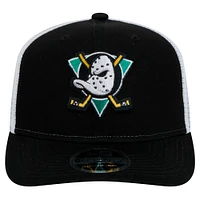 Men's New Era Black Anaheim Ducks Core Trucker 9SEVENTY Stretch-Snap Hat