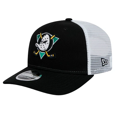 Casquette extensible à boutons-pression Anaheim Ducks Core Trucker 9SEVENTY de New Era pour homme, noire