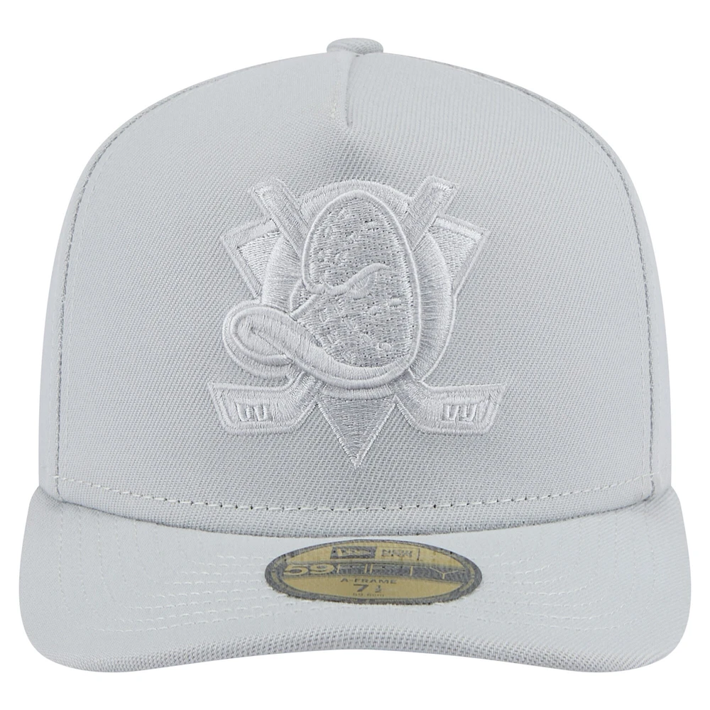 Casquette ajustée A-Frame 59FIFTY pour homme avec pack de couleurs des Ducks d'Anaheim gris New Era