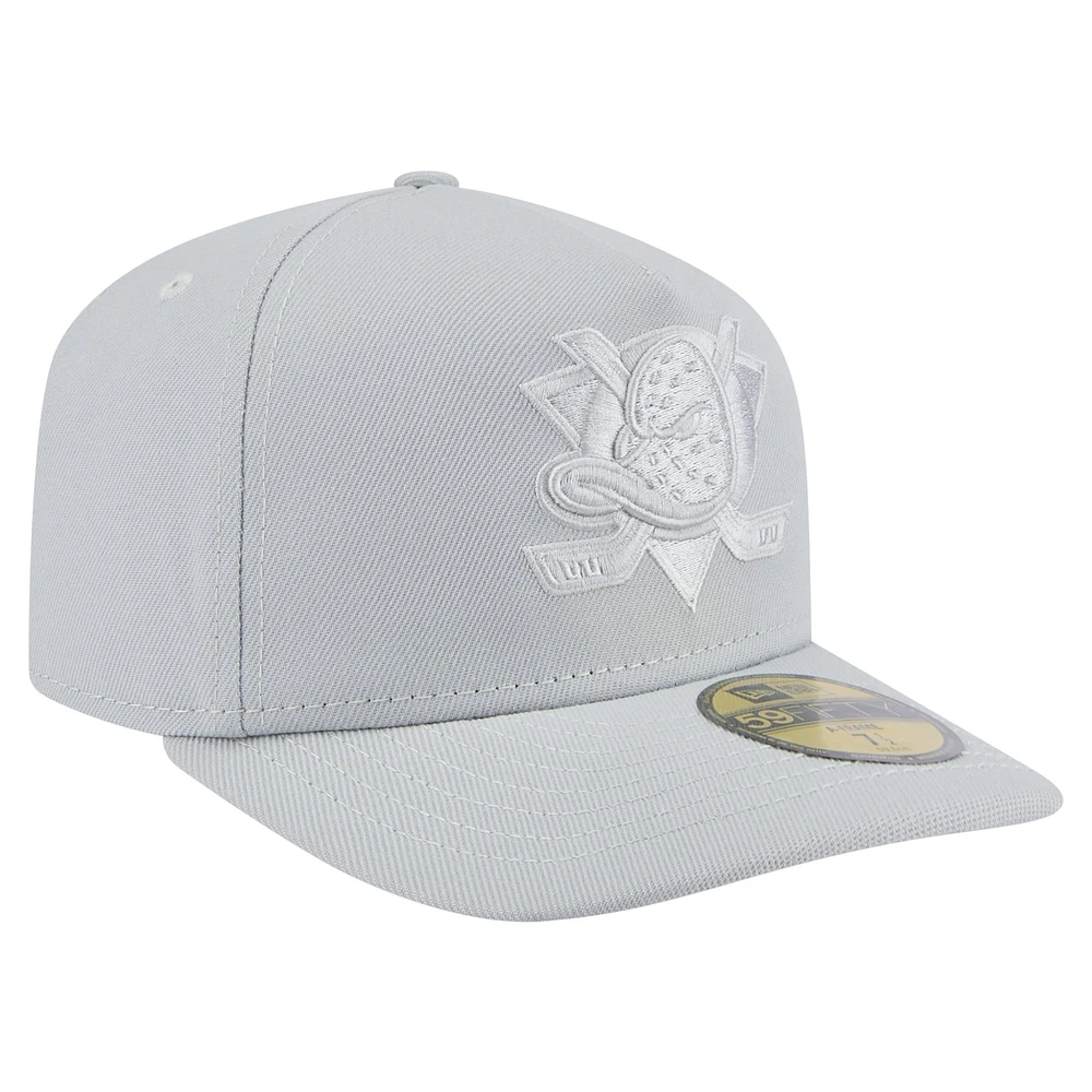 Casquette ajustée A-Frame 59FIFTY pour homme avec pack de couleurs des Ducks d'Anaheim gris New Era