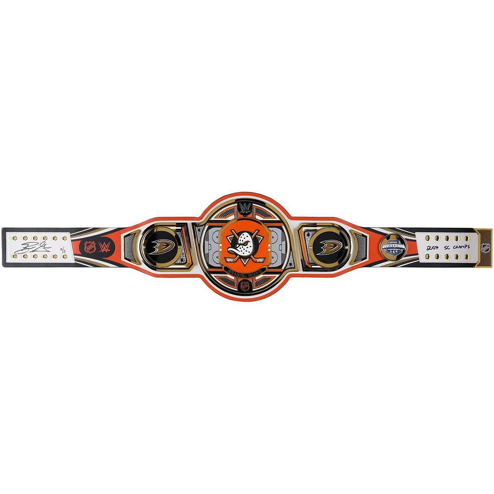 Ryan Getzlaf Anaheim Ducks Autographed WWE Legacy Title Belt with "2007 SC Champs" Inscription