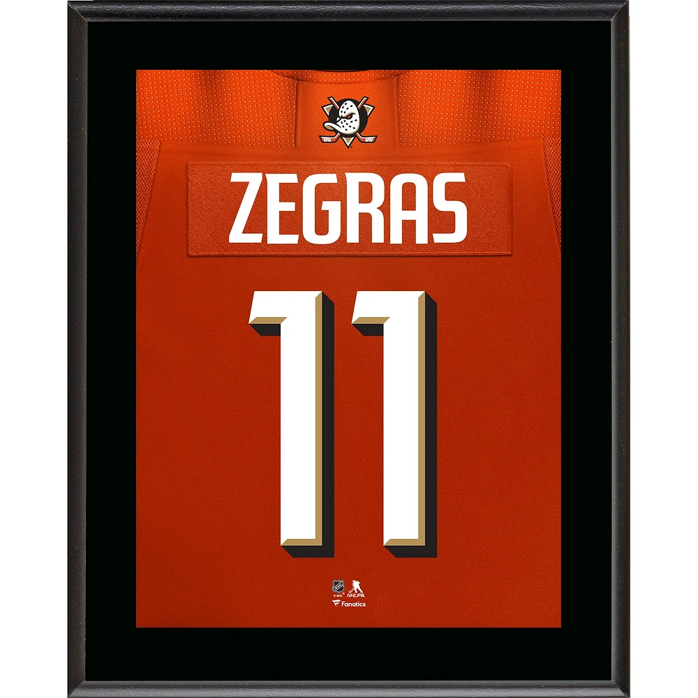 Trevor Zegras Anaheim Ducks 10.5" x 13" Jersey Number Sublimated Player Plaque