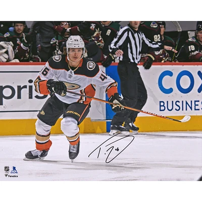 Trevor Zegras Anaheim Ducks Autographed 16" x 20" NHL Debut Photograph
