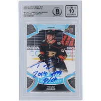 Trevor Zegras Anaheim Ducks Autographed 2021-22 Upper Deck MVP #250 Beckett Fanatics Witnessed Authenticated 10 Rookie Card with "2019 #9 Pick" Inscription