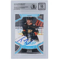 Carte de recrue 10 authentifiée signée Trevor Zegras des Ducks d'Anaheim, MVP Upper Deck 2021-22 #250 de Beckett Fanatics