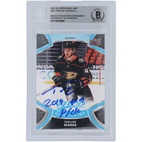 Carte de recrue authentifiée 2021-22 Upper Deck MVP #250 signée Trevor Zegras par les Anaheim Ducks, avec l'inscription « 2019 #9 Pick » et les fanatiques de Beckett