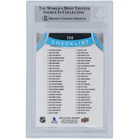 Carte de recrue authentifiée 2021-22 Upper Deck MVP #250 signée Trevor Zegras par les Anaheim Ducks, avec l'inscription « 2019 #9 Pick » et les fanatiques de Beckett
