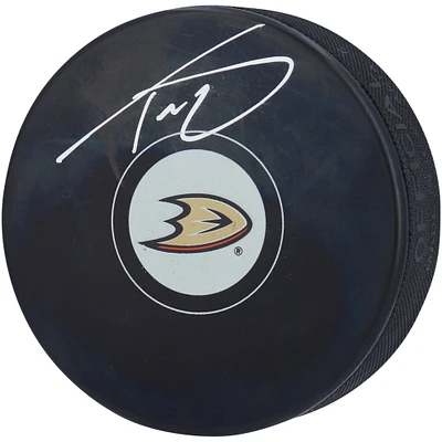 Trevor Zegras Anaheim Ducks Autographed Hockey Puck