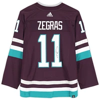 Trevor Zegras Anaheim Ducks Autographed Purple Alternate adidas Authentic Jersey