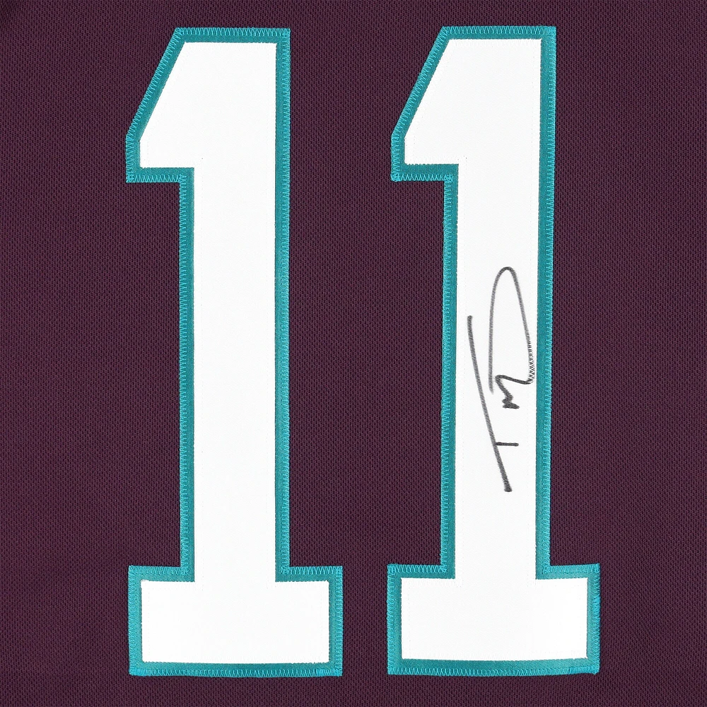 Trevor Zegras Anaheim Ducks Autographed Purple Alternate adidas Authentic Jersey