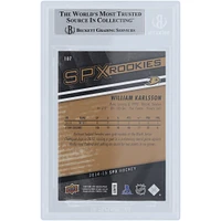 Carte de recrue authentifiée 2014-15 Upper Deck SPX Rookies #107 Beckett autographiée par William Karlsson des Anaheim Ducks