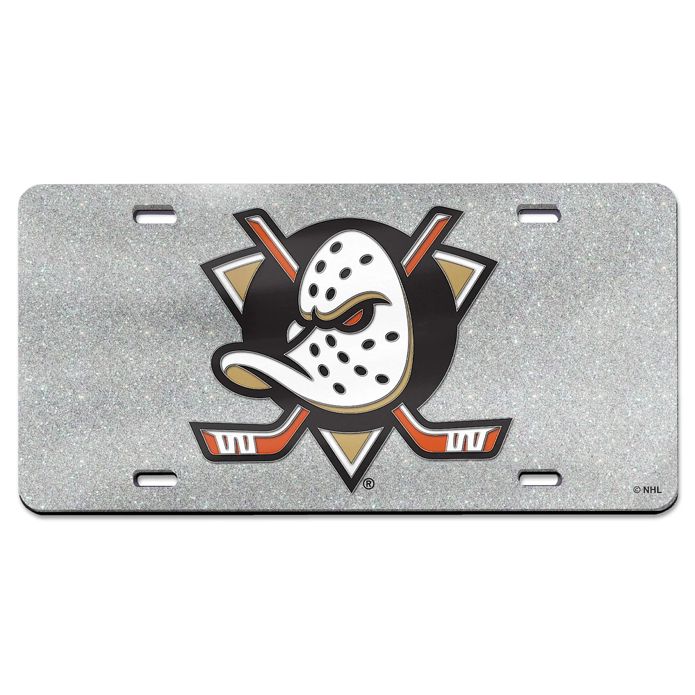 WinCraft Anaheim Ducks Acrylic Glitter License Plate