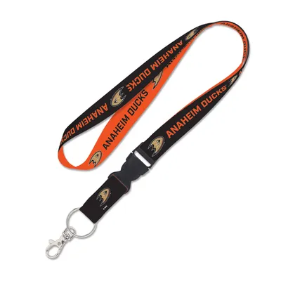 Anaheim Ducks WinCraft Primary Reversible Lanyard with Detachable Buckle - Black