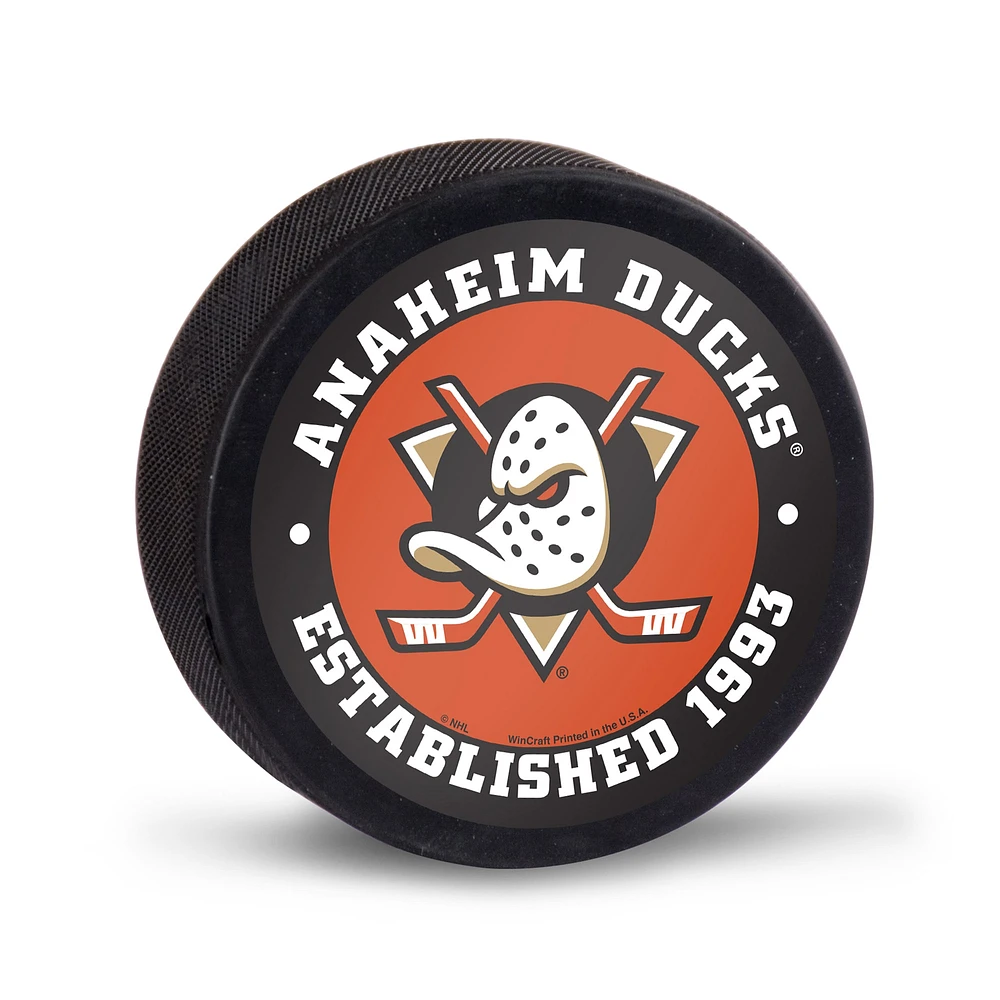 Rondelle de hockey WinCraft des Ducks d'Anaheim