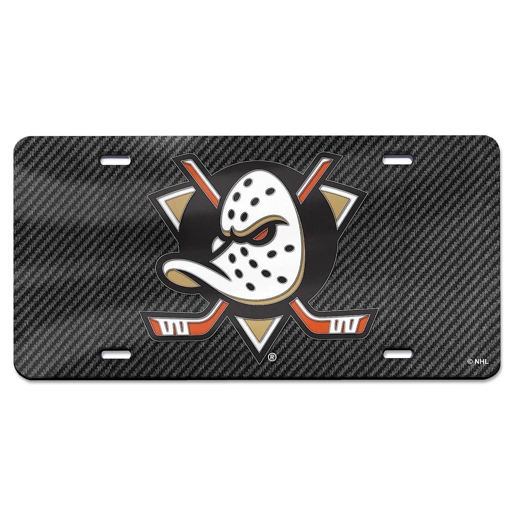 WinCraft Anaheim Ducks Laser Cut Metallic Acrylic License Plate