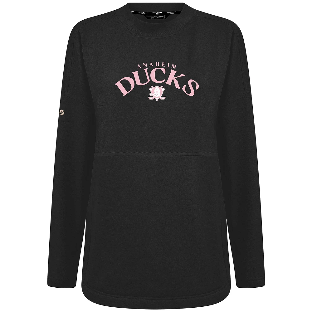 Women's Levelwear Anaheim Ducks Mother's Day Beaudry Arched Pullover Sweatshirt