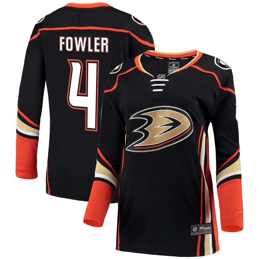 Maillot Breakaway Fanatics Cam Fowler pour femmes, noir, Anaheim Ducks