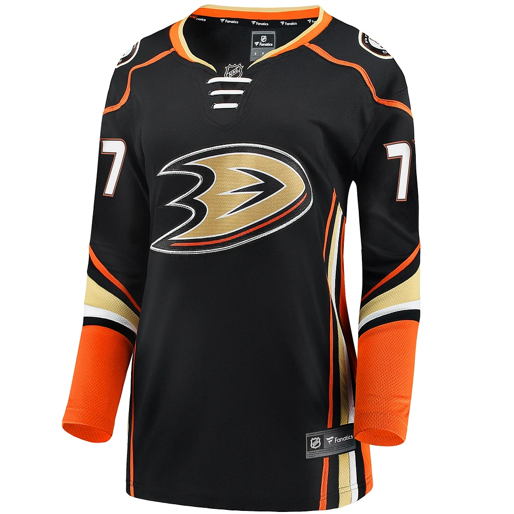 Maillot de joueur échappé à domicile Fanatics Frank Vatrano des Ducks d'Anaheim noir pour femmes