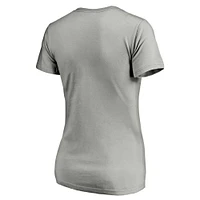Women's Fanatics Gray Anaheim Ducks Core Primary V-Neck T-Shirt
