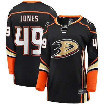 Maillot de joueur échappé à domicile Fanatics Max Jones des Ducks d'Anaheim noir pour femmes