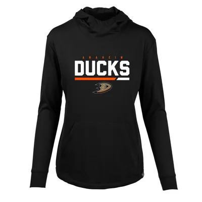 Anaheim Ducks Levelwear Women's Team Vivid Long Sleeve Hoodie T-Shirt - Black