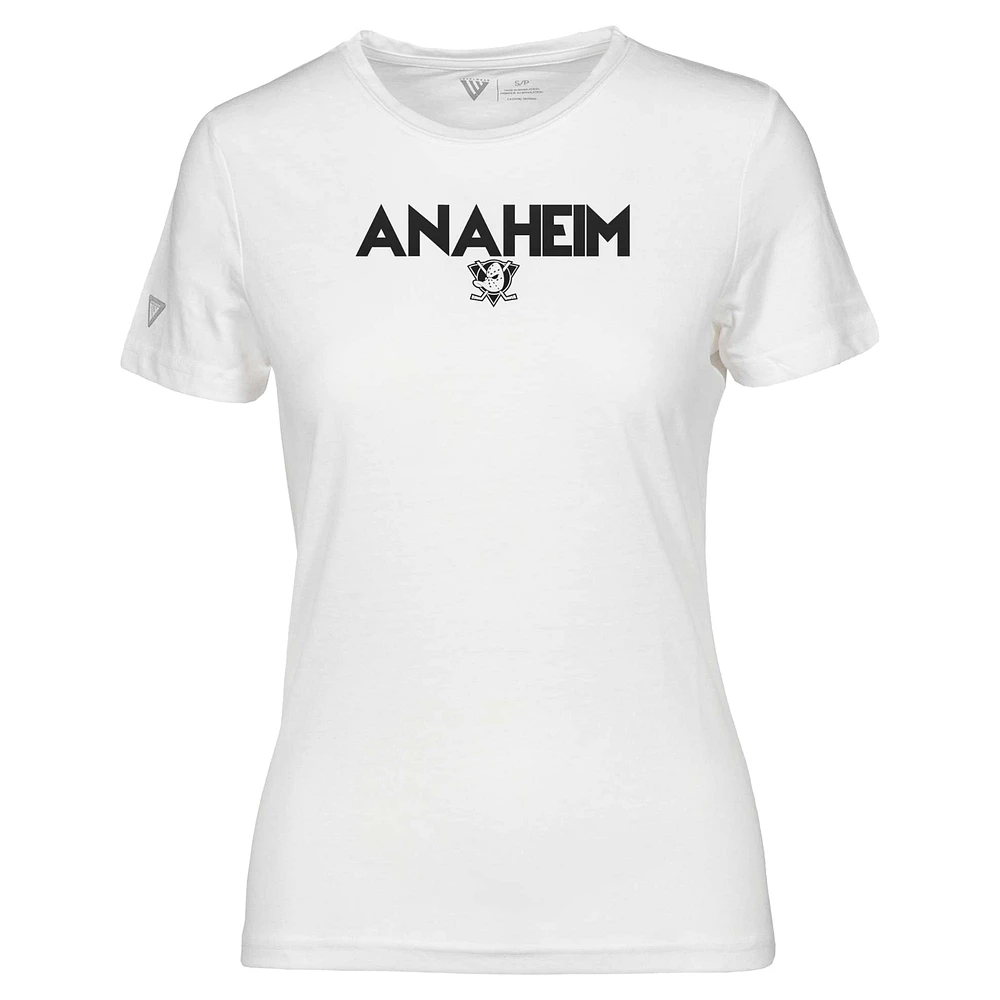 Women's Levelwear  White Anaheim Ducks Maddox City Capsule T-Shirt