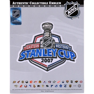 Écusson de maillot non signé de l'emblème national de la finale de la Coupe Stanley 2007 des Ducks d'Anaheim contre les Sénateurs d'Ottawa