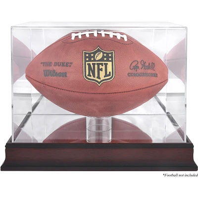 Antique Mahogany Football Display Case with Mirror Back