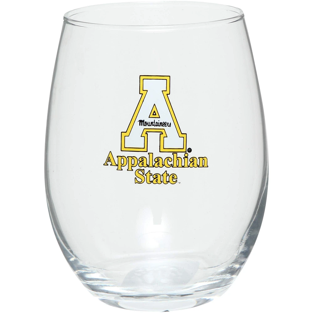 Alpinistes de l'État des Appalaches 15 oz. Verre à vin sans pied