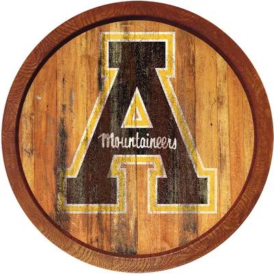 Appalachian State Mountaineers 21'' x 21'' Weathered Faux Barrel Top Sign