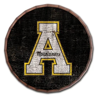 Appalachian State Mountaineers 24" Cracked Color Barrel Top Sign