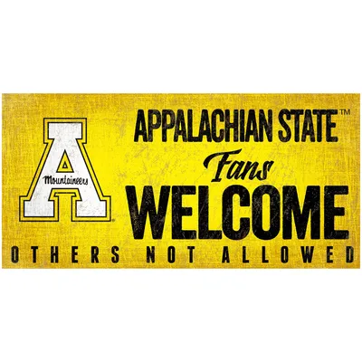 Appalachian State Mountaineers 6" x 12" Fans Welcome Sign