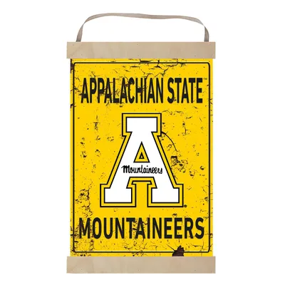 Appalachian State Mountaineers Faux Rust Banner Sign