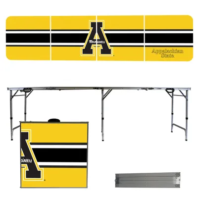 Appalachian State Mountaineers Striped Design 8' Portable Folding Tailgate Table