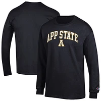 Men's Champion  Black Appalachian State Mountaineers Arch Over Logo Long Sleeve T-Shirt