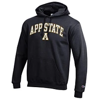 Men's Champion  Black Appalachian State Mountaineers Arch Over Logo Pullover Hoodie