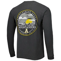 Men's Black Appalachian State Mountaineers Circle Campus Scene Long Sleeve T-Shirt